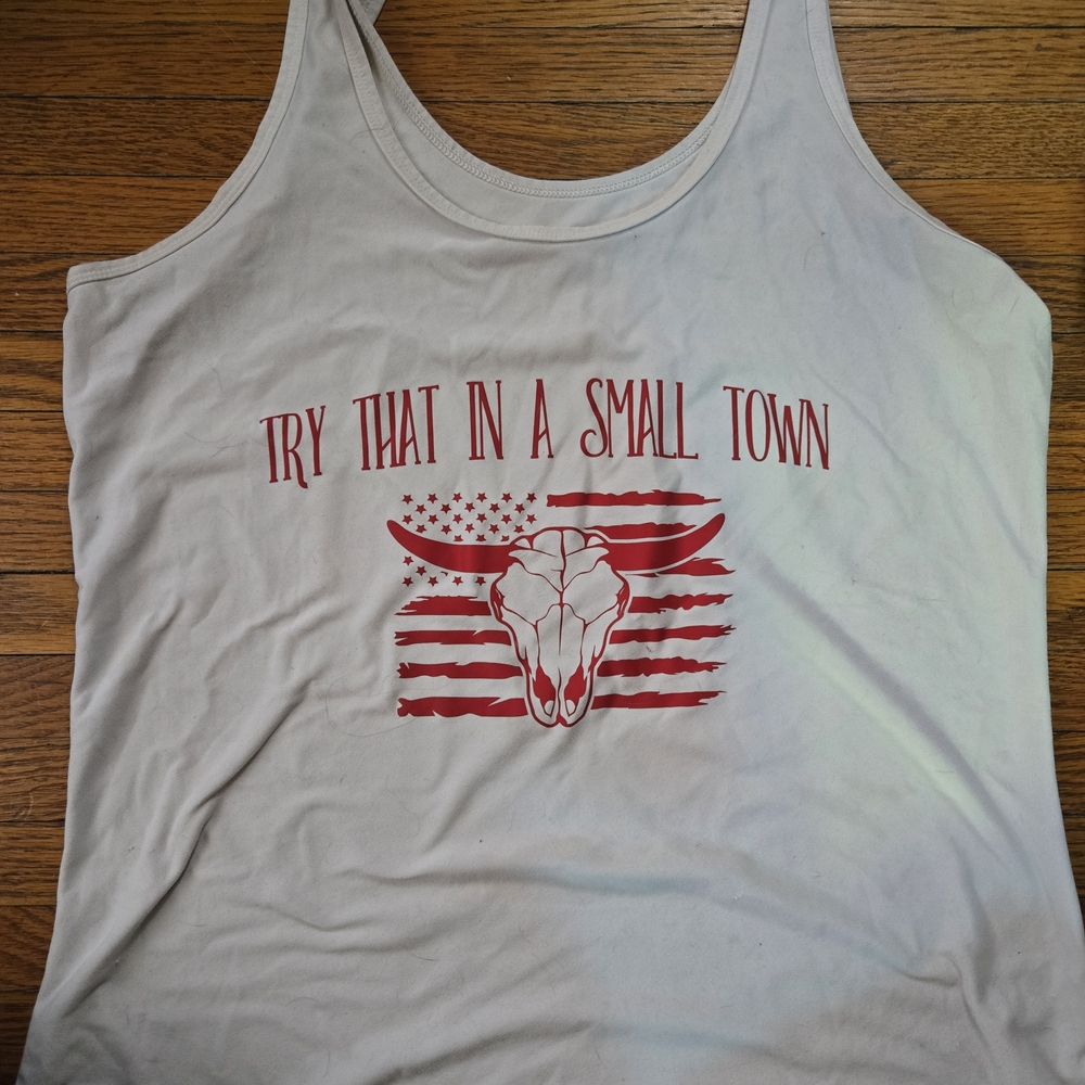 No Boundaries White Graphic Tank Top